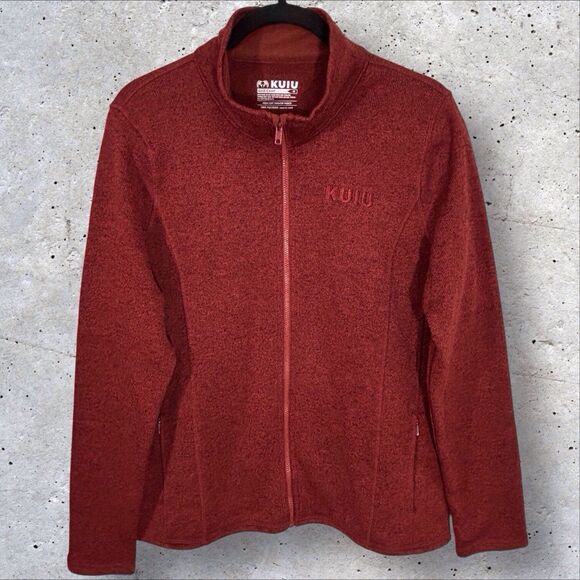 KUIU Womens Base Camp High Loft Sweater Fleece Jacket Full Zip Red XL Gorpcore - Picture 4 of 8